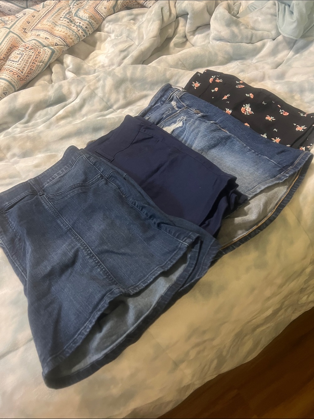 torrid Navy, Denim & Black Floral Shorts Bundle